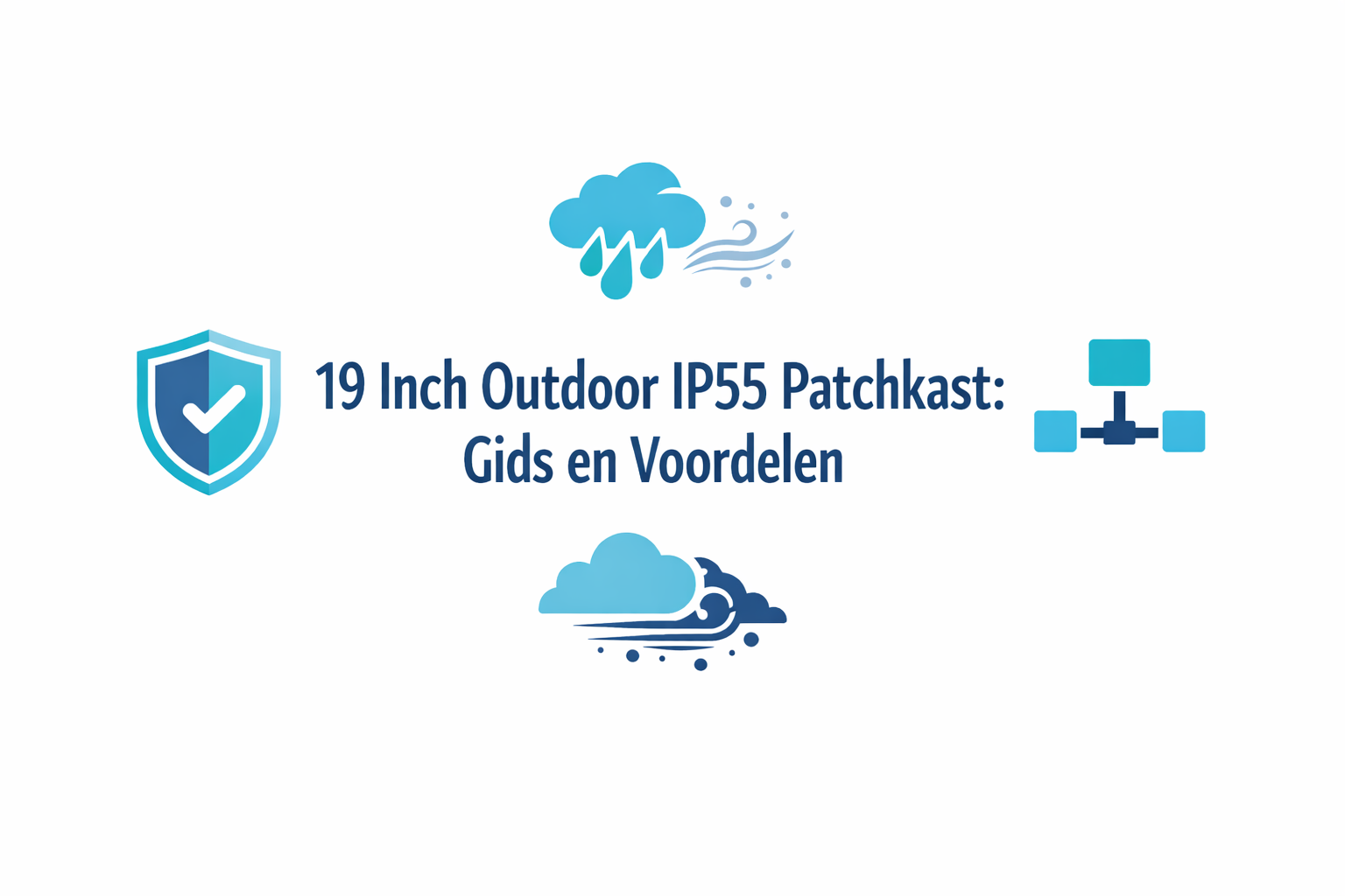 19 inch outdoor IP55 patchkast voor buitengebruik ter bescherming van netwerkapparatuur tegen stof en water