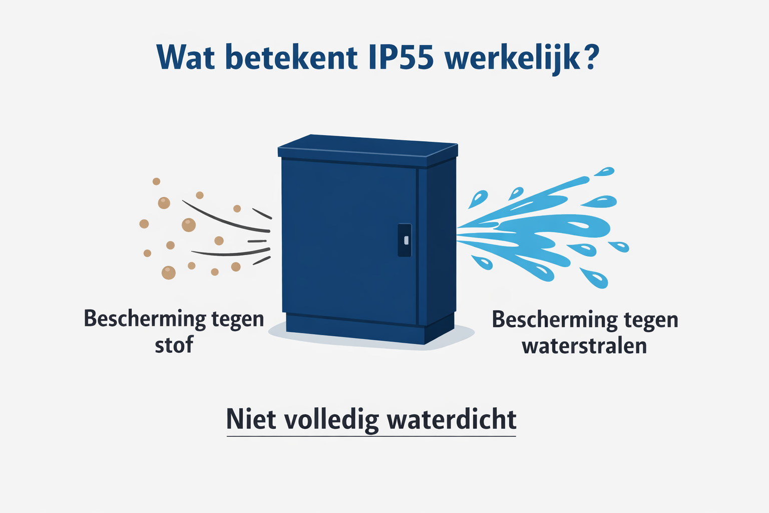 Uitleg en toepassing van IP55-classificatie voor buiten patchkasten binnen professionele netwerkomgevingen.