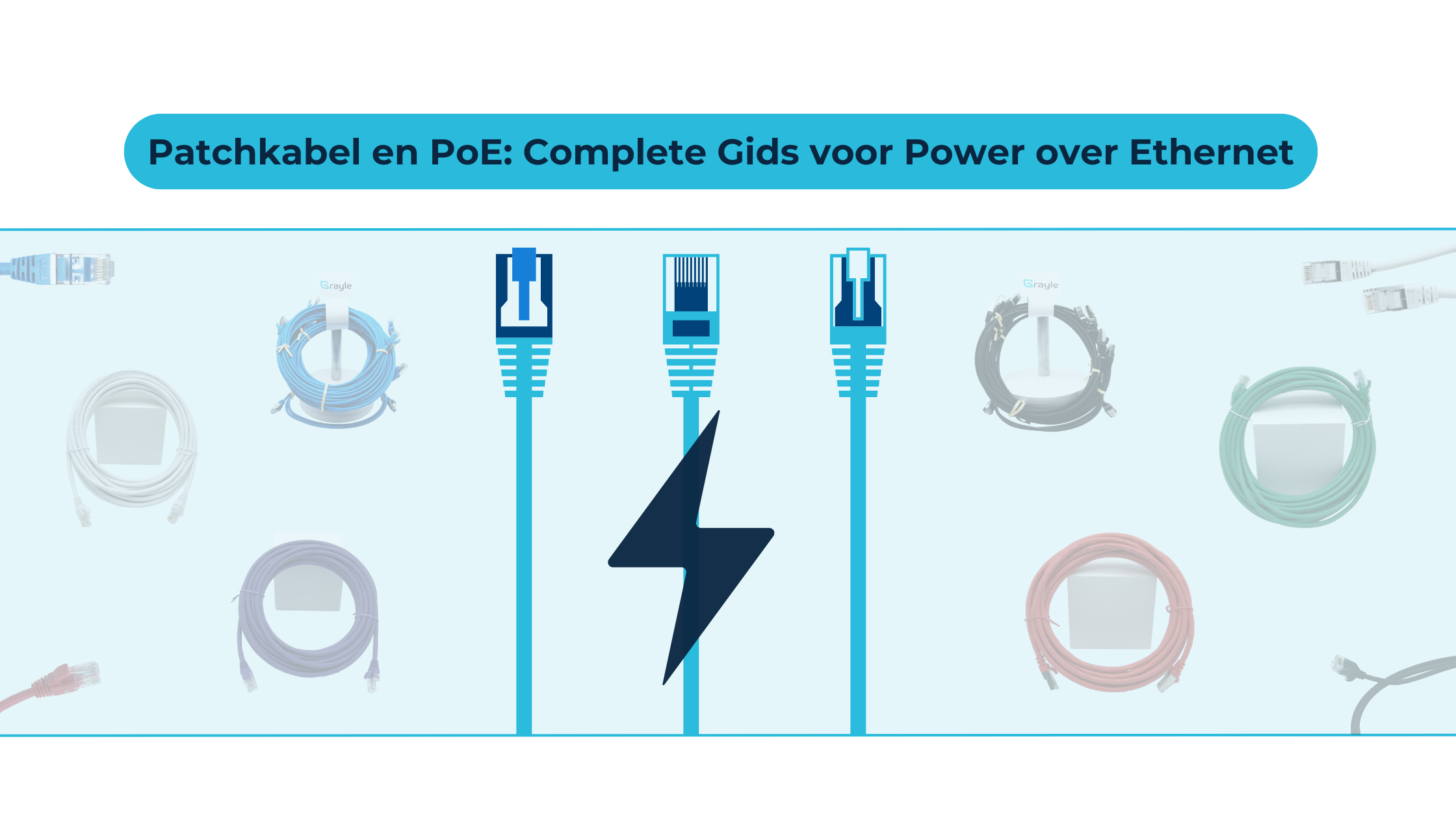 PoE patchkabel levert data en stroom aan een IP-camera
