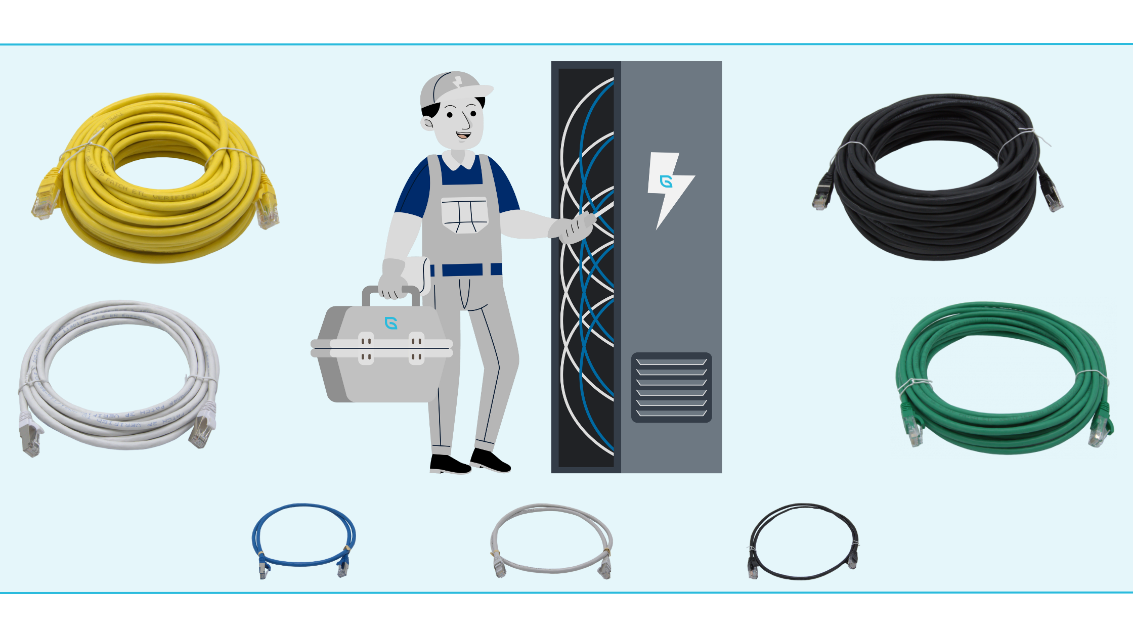 Kleurcodering van twisted pair aders in een UTP-netwerkkabel