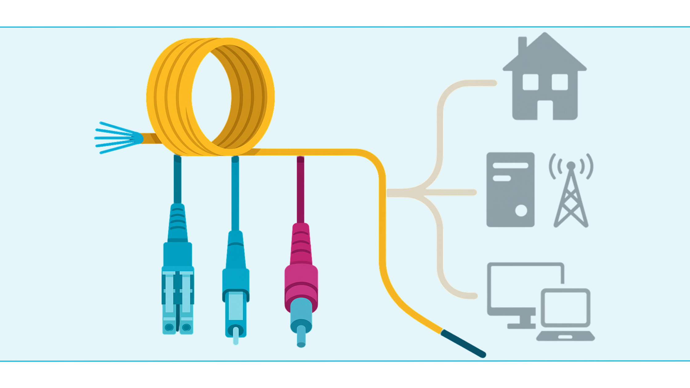 Gele singlemode OS2-patchkabel met SC/APC-connector