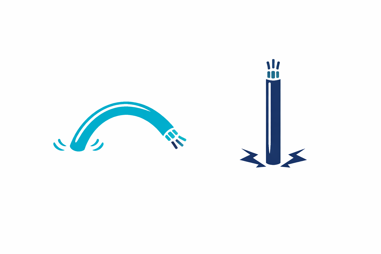 Netwerkkabel ondergronds geplaatst met beschermende mantel