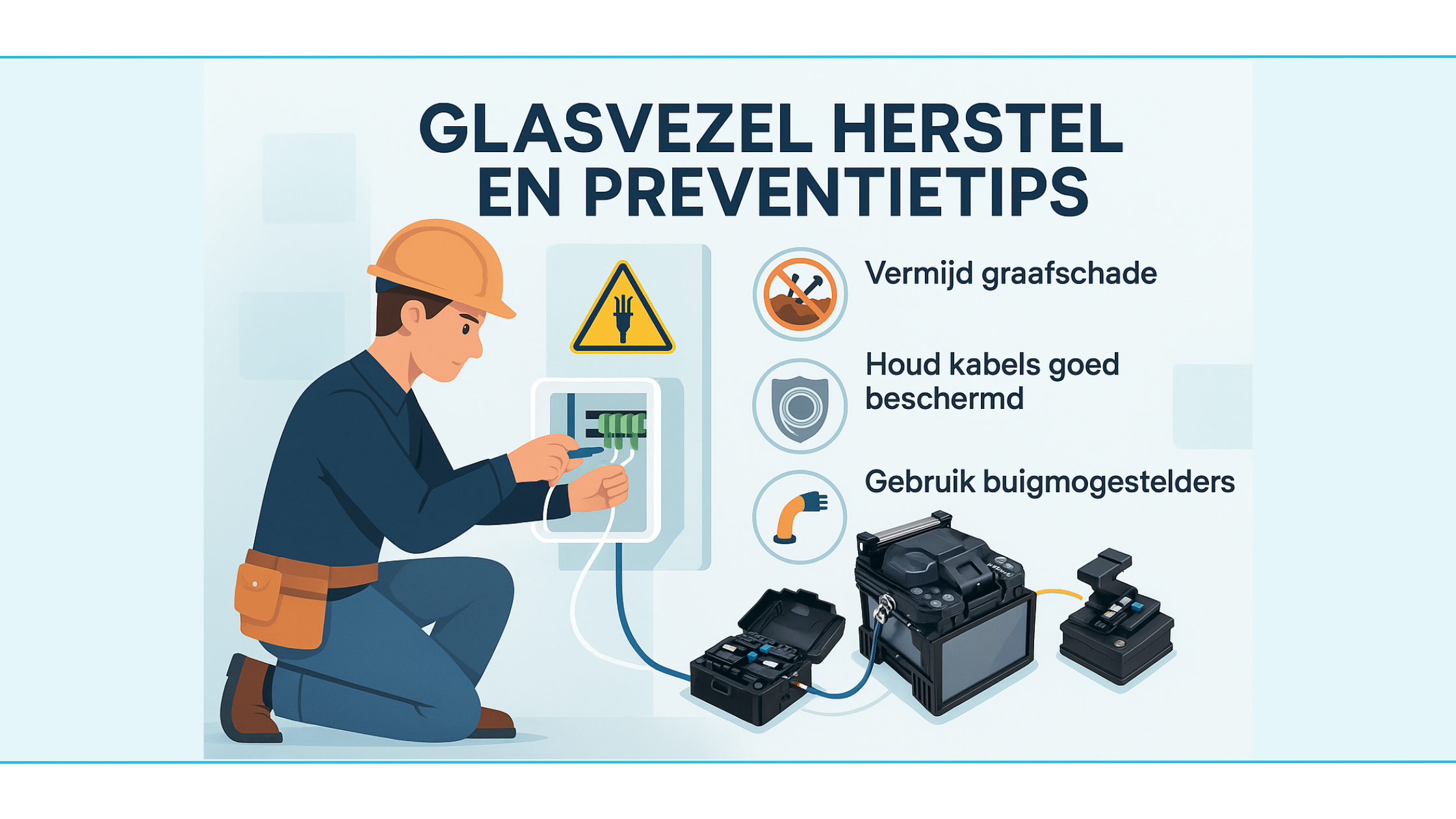 Regelmatige inspectie voorkomt glasvezelproblemen Technicus voert visuele inspectie uit van glasvezelinstallatie