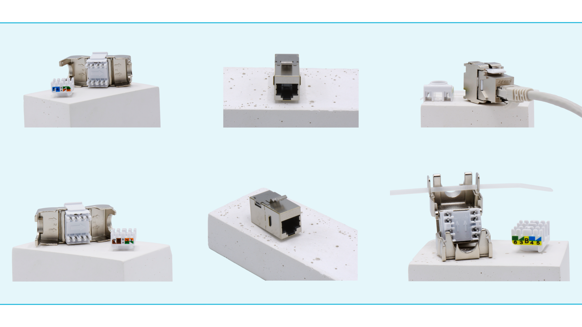 Cat7 Keystone Jack – EMI-bescherming en 10G netwerkstabiliteit Cat7 RJ45 keystone jack in metalen patchpaneel, geschikt voor 10G shielded netwerkinfrastructuur