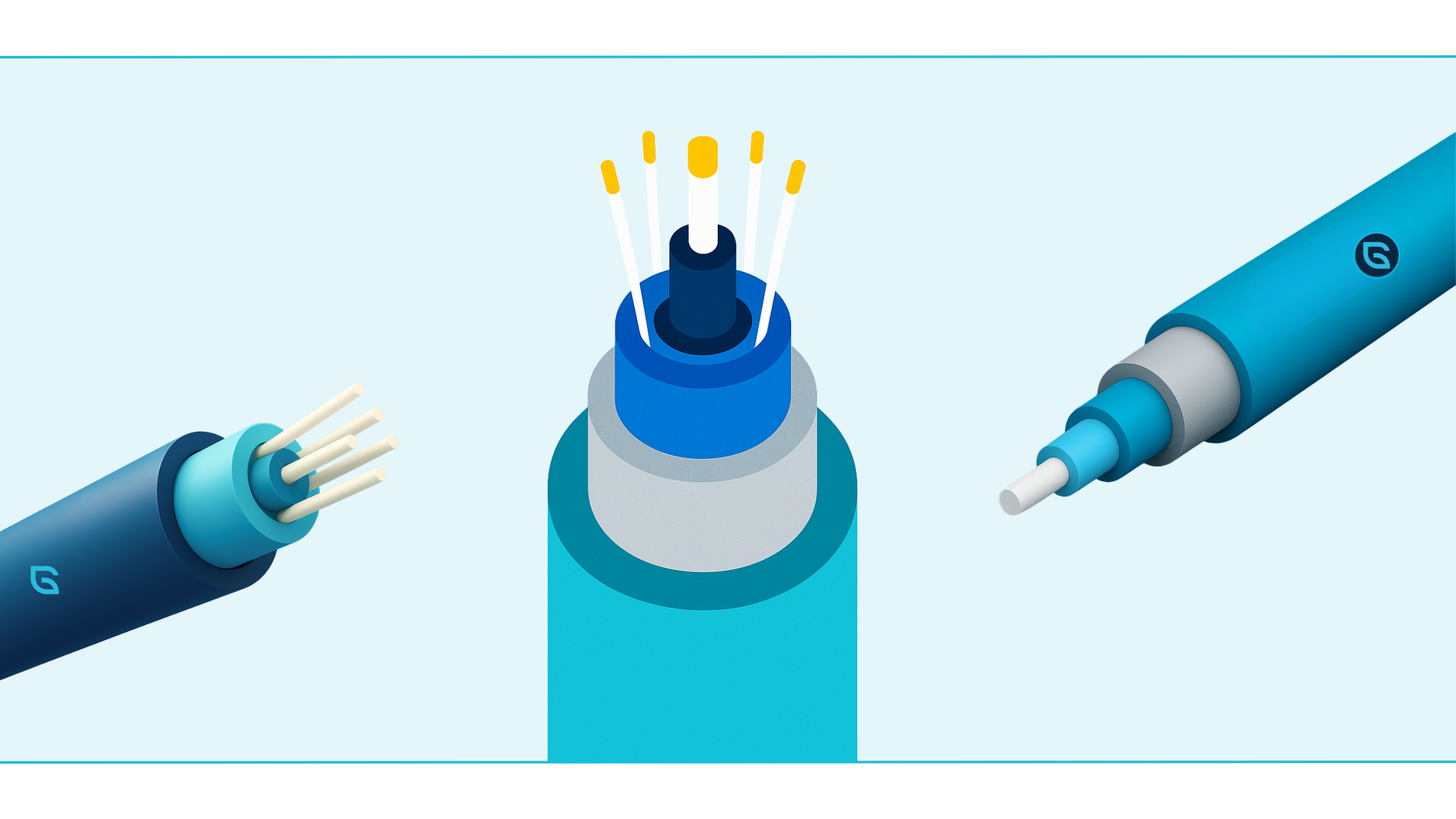 Buigradius en kabeldikte: installatieregel 10× Ø Kabelroute met radiusbeugels en markering “min. buigradius = 10× diameter”