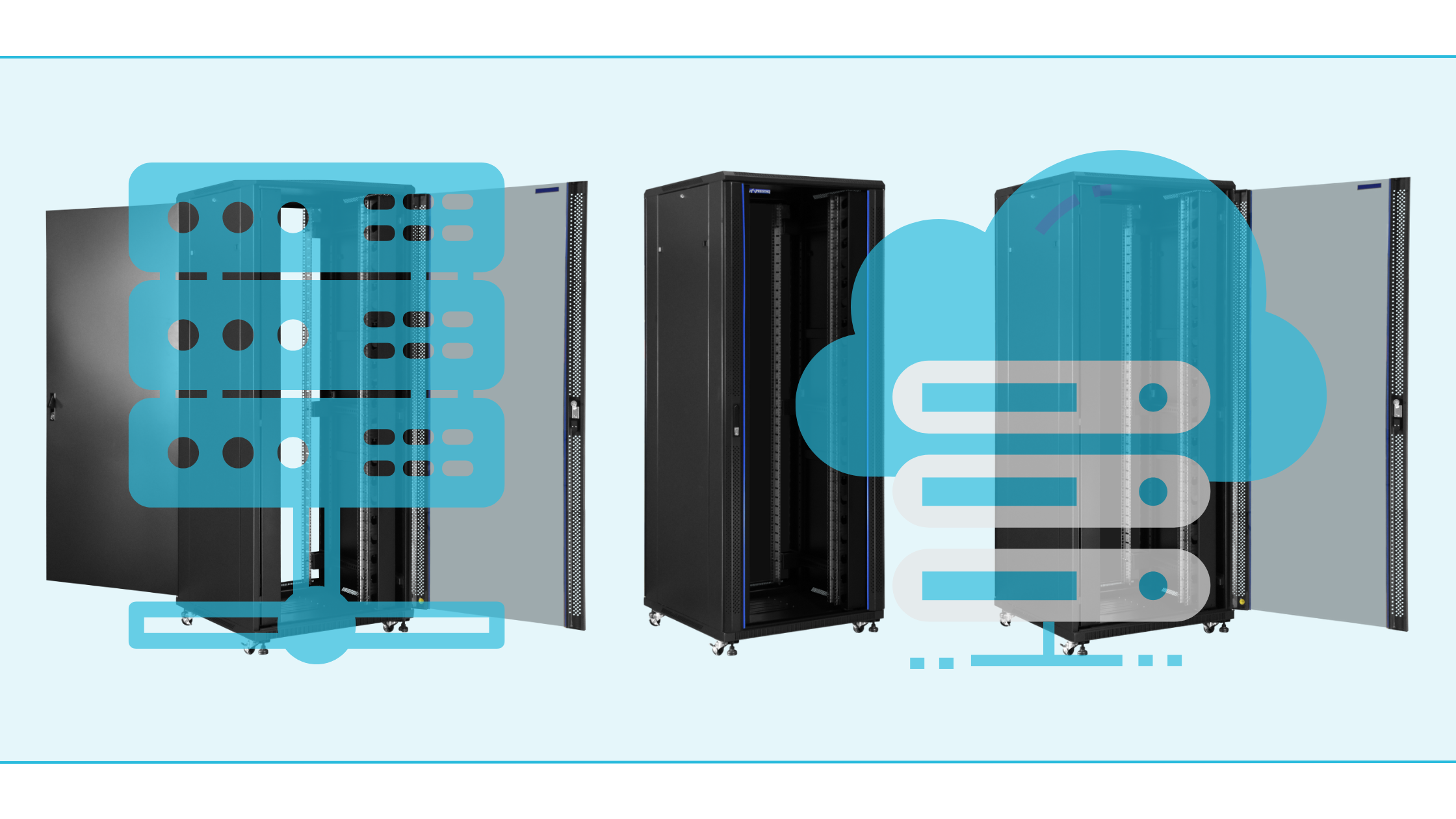 47U patchkast – ultieme oplossing voor schaalbare netwerkinfrastructuur in bedrijfskritische omgevingen. Volledig uitgeruste 47HE patchkast op wielen met routers, switches, patchpanelen en monitoringmodules voor enterprise IT-netwerken.